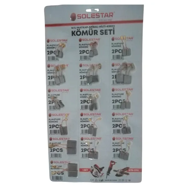 16 Parça Matkap-spiral-hilti-kırıcı Kömür Seti