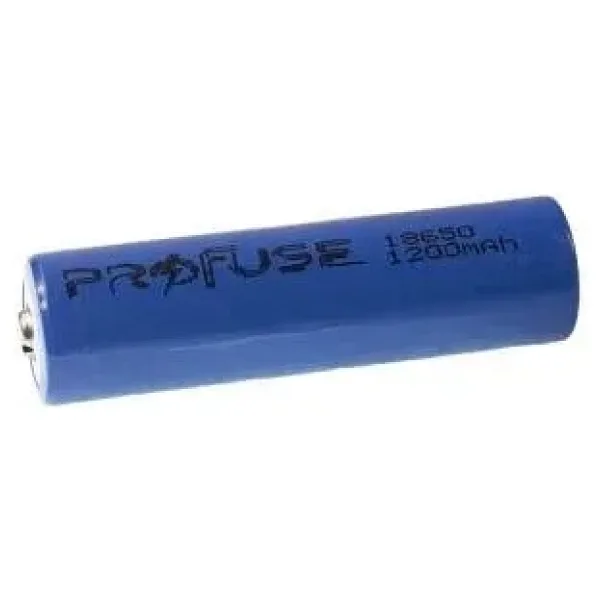 3.7V 1200mAh 18650 Li-ion Şarjlı Pil - Başlı