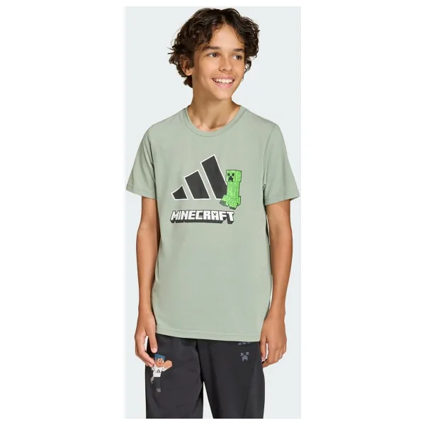 Adidas Minecraft Training KD6873 Kısa Kollu Bisiklet Yaka Çocuk Tişört