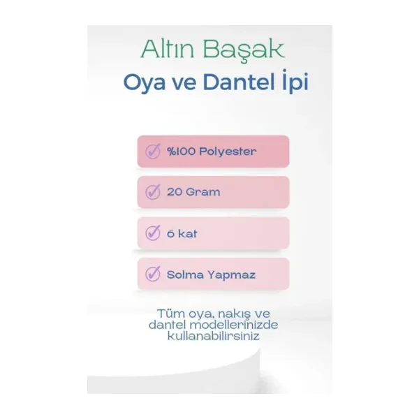 Altınbaşak Oya ve Dantel İpi 20 gr - Royaleks - No: 530