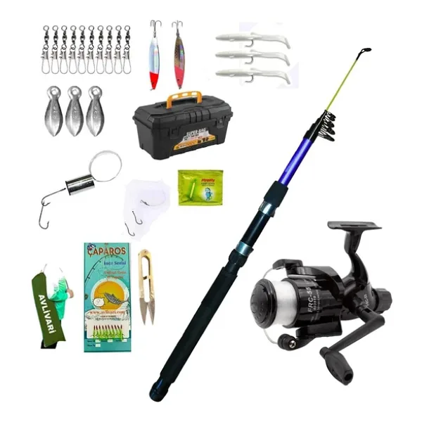 Avlivarı Alesta Ranger Tele 300 cm Olta Kamışı- Avlivari CB240 Olta Makinası Tam Takım Lüx Usta Profesyonel Hobi Olta Seti