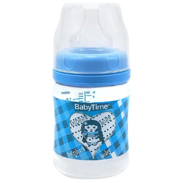Baby Time Bt076 Geniş Ağız Pp Biberon 150 Ml - Mavi