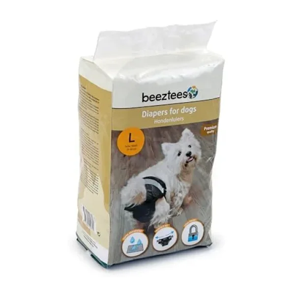 Beeztees Köpek Alt Bezi, Mükemmel Uyum, Kullan-At, Siyah, 10 Adet, L