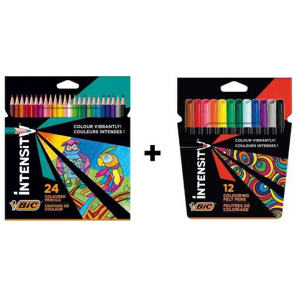 Bic Intensity 24'lü Okul Seti ve 12'li Intensity Keçeli Kalem Seti