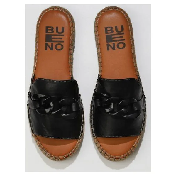 Bueno Shoes Sarı Deri Kadın Espadril Terlik 01ws1821
