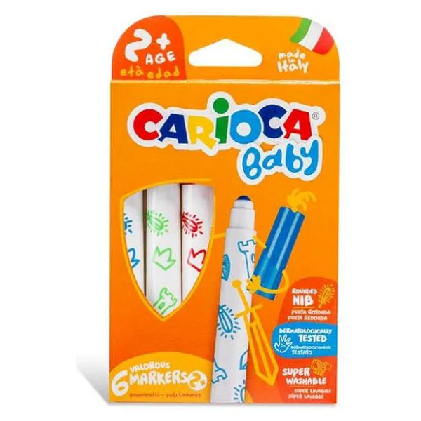 Carioca Baby Süper Yıkanabilir 6'lı Jumbo Keçeli Kalem Seti