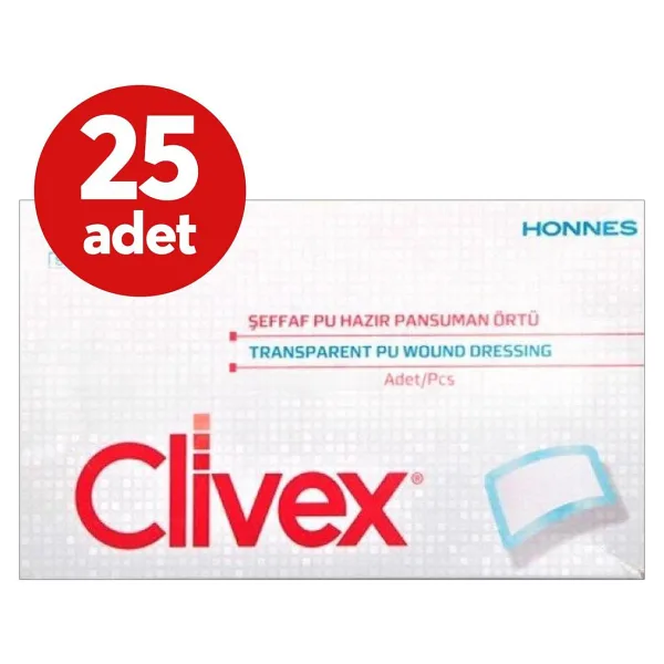 Clivex Steril Hazır Pansuman Örtü Pad 9x30 cm - 25 Adet