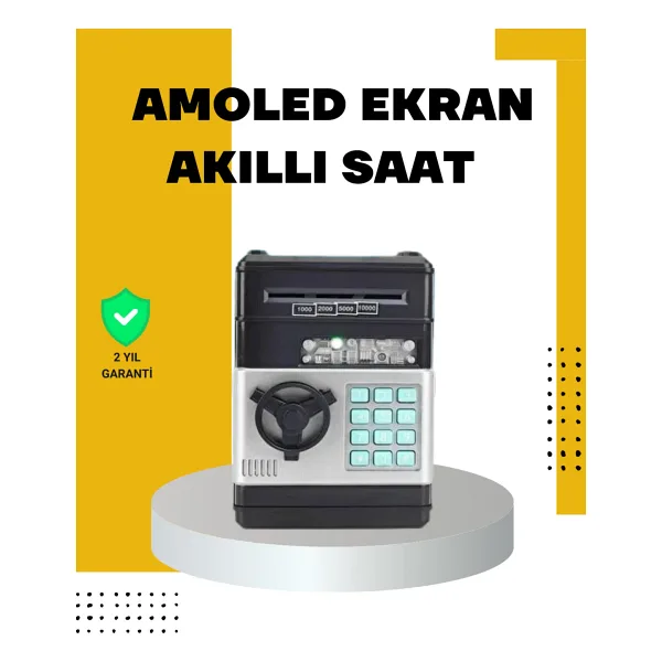 Çocuklar İçin Şifreli ATM Kasa Para Yutan Kumbara