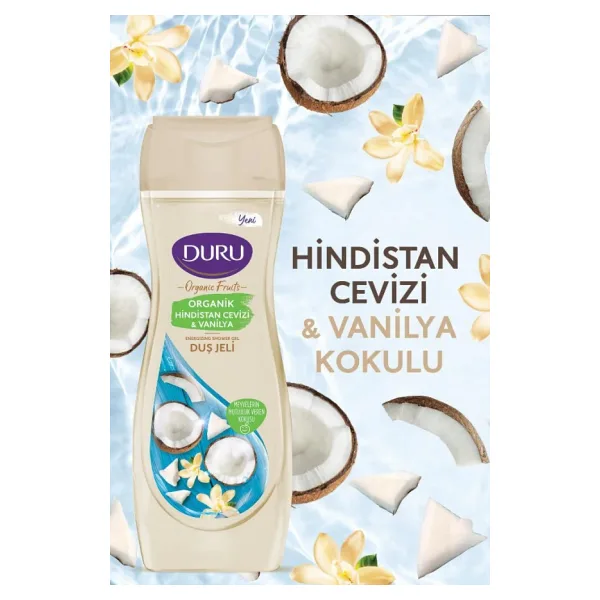Duru Organic Fruits Organik Hindistan Cevizi&Vanilya Duş Jeli 450 ml