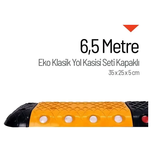 Eko Klasik Hız Kesici Set Kapaklı Plastik, Yol Kasisi 6,5 metre