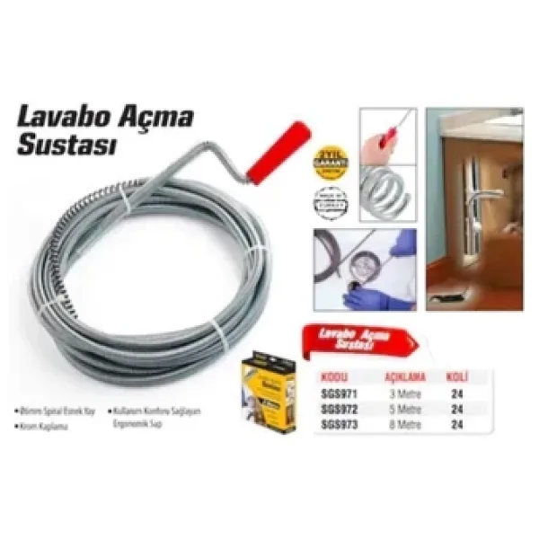 Eltos Lavabo Açma Sustası 3 mt