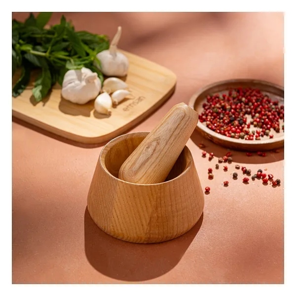 Emsan Rustik Bambu Düz Havan