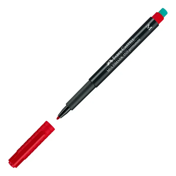 Faber-Castell Multimark 1525 M Kırmızı Asetat Kalemi