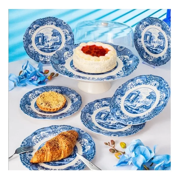Fecra Vintage Blue 8 Parça 6 Kişilik Sunum Seti