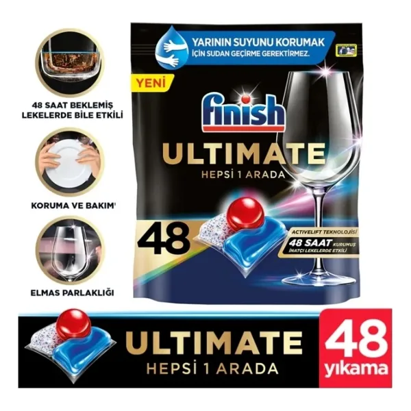 Finish Quantum Ultimate Bulaşık Makinesi Tableti 48'li