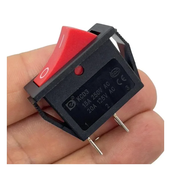 IC-114 Tekli Dar Işıksız Anahtar On-Off 2P Kırmızı