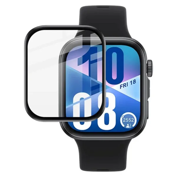 İncisoft Huawei Watch Fit 4 Uyumlu Tam Kaplayan Kavisli Kırılmaz Nano Ekran Koruyucu