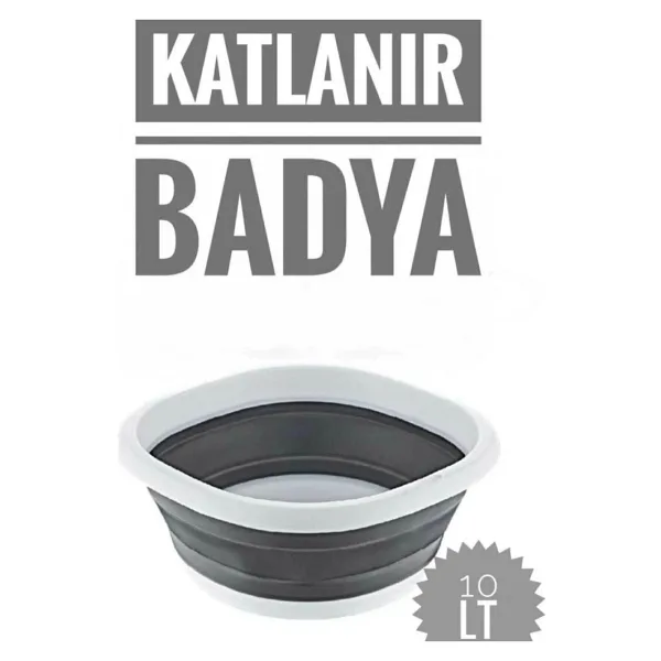 Jet's Home Badya Katlanır Sebze Badyası Silikon Badya Leğen Orta Boy No:3 10 Lt