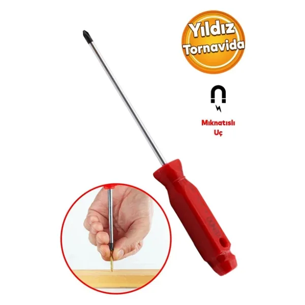 Kendo Tornavida Vida Civata Sökme Sıkma Manuel El Klasik Yıldız Düz Uç Uçlu 6x125 Ktt6126