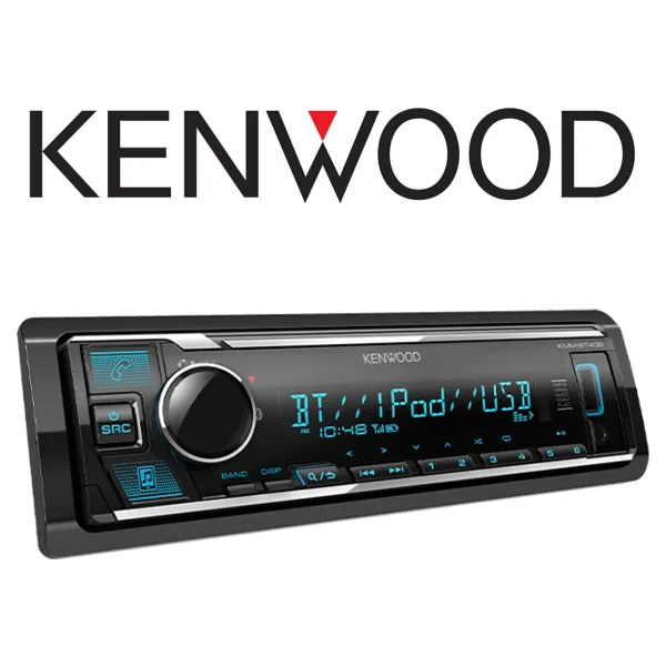 Kenwood Kmm-Bt408 Kumandasız Bluetooth Oto Teyp 3 Amfi Çıkışlı USB Aux Siyah Renkli Profesyonel Medya Çalar