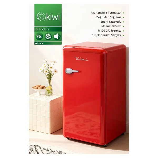 Kiwi KRF-2576 Retro Mini Buzdolabı