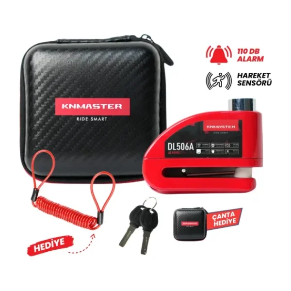 Knmaster DL510A 10 mm Alarmlı Disk Kilidi