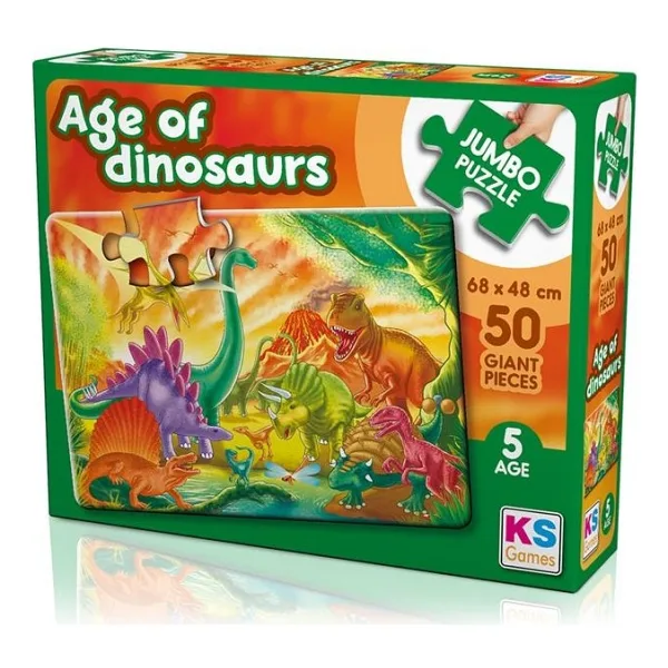 KS Games The Age Of Dinosaurs 50 Parça Puzzle JP31012