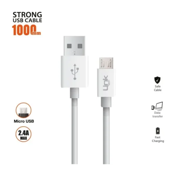LinkTech K558 1 m 2.4A Micro USB Şarj Kablosu