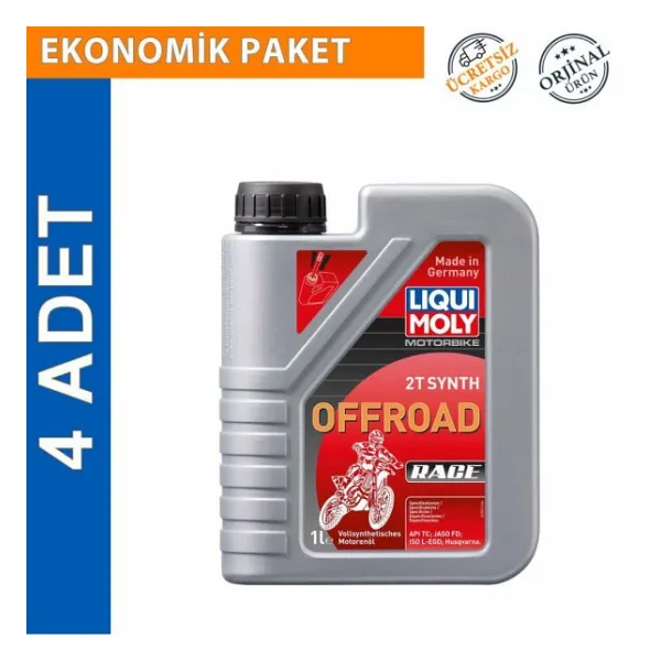 Liqui Moly OffRoad Race 2T 1 lt 4'lü Tam Sentetik Motosiklet Yağı