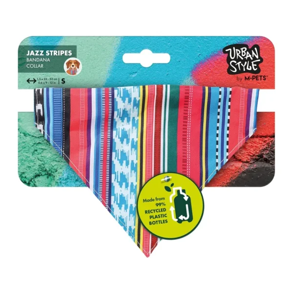 M-Pets Small Urban Style Jazz Stripes Bandana