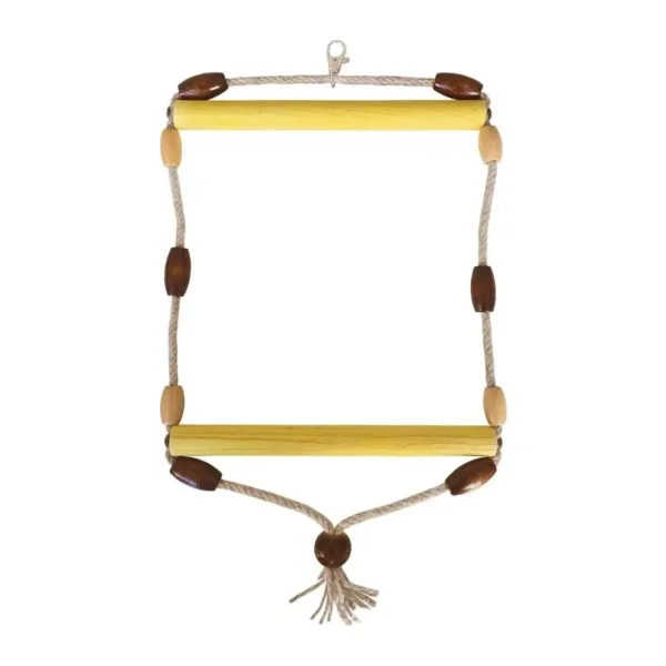 Markapet Ahşap Boncuklu 21x36 cm Papağan Salıncağı