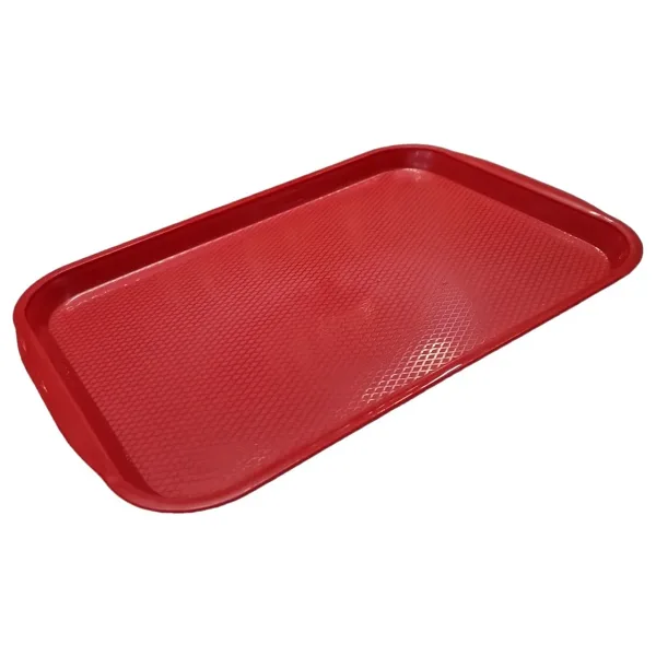 Matar Endüstriyel Mutfak Ekipmanları Abs Plastik Kırmızı Renk Servis Tepsisi 40x31 Cm