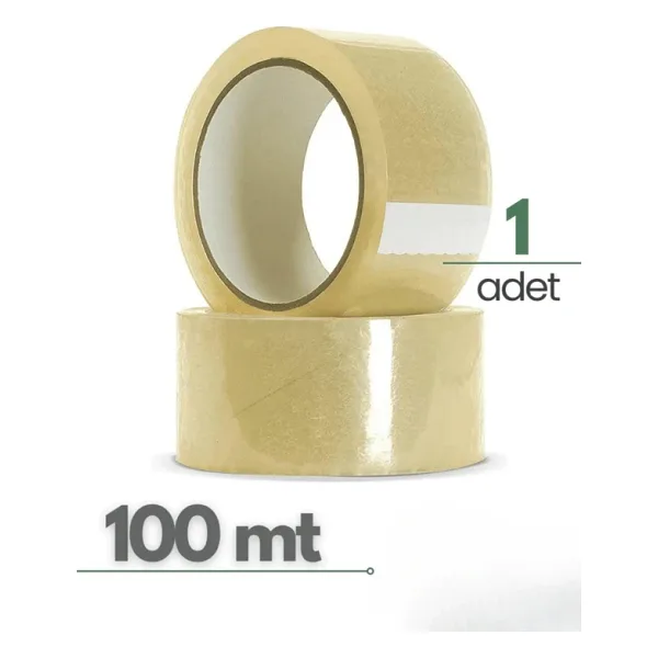 Mithra Life Güçlü Yapışkan Şeffaf Koli Bandı 45 mm X 100 mt MIT1281