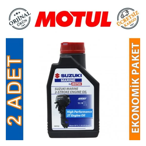 Motul Suzuki Marine 2T 1 Lt 2 Zamanlı Tekne Motor Yağı (2 Adet)