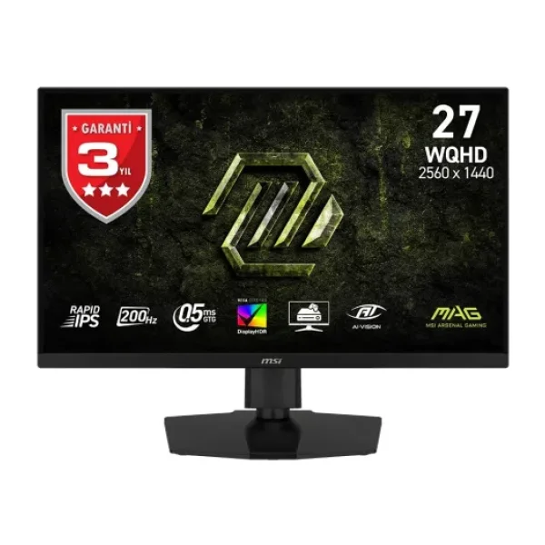 MSI MAG 274QPF E20 27" 0.5 ms 2K Pivot IPS 200 Hz Oyuncu Monitörü