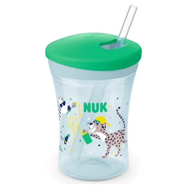 NUK Action Pipetli Bardak, 230 ml, Leopar