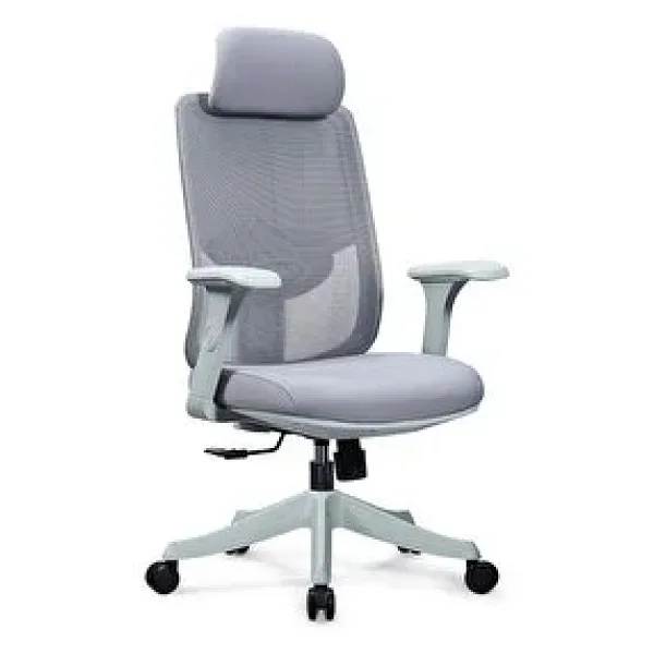 Ofisbazaar Atlas Premium Ergonomik Fileli Yönetici Koltuğu Başlıklı Ofis Ve Çalışma Koltuğu Gri