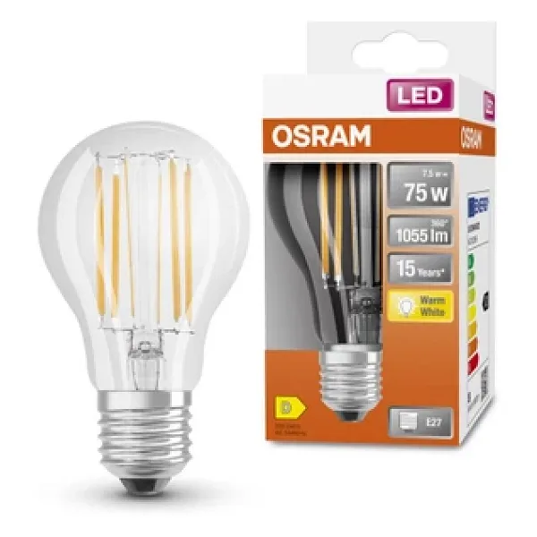 Osram Led Flament 7.5w 2700k 1055lm E27duy Sarı Işık Ampul