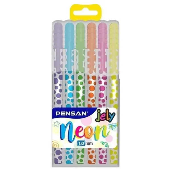 Pensan Jely Neon 1.0 mm 6'lı Jel Kalem