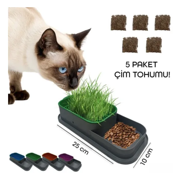 Pet Soft Hidroponik Kedi Çimi Yetiştirme Kabı Tohum Çimlendirme Seti