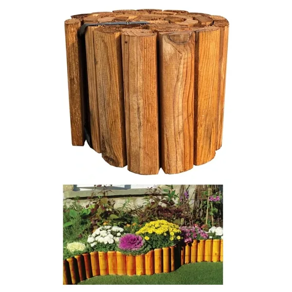 pinoxi Ahşap Sınır Bordür Toprak Yükseltme Saksı Bordür Çit 20cm X 150 Cm
