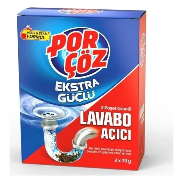 Porçöz Granül Lavabo Açıcı 2x70 gr