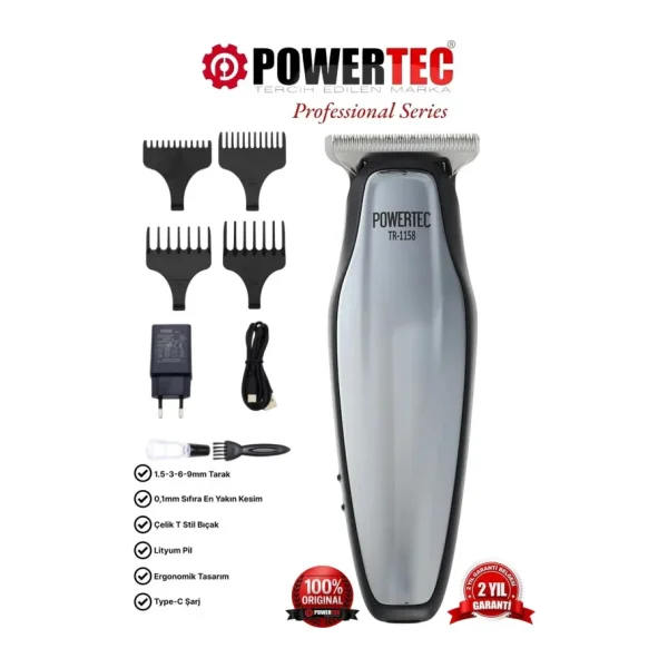 Powertec TR-1158 Sakal ve Saç Kesme Makinesi