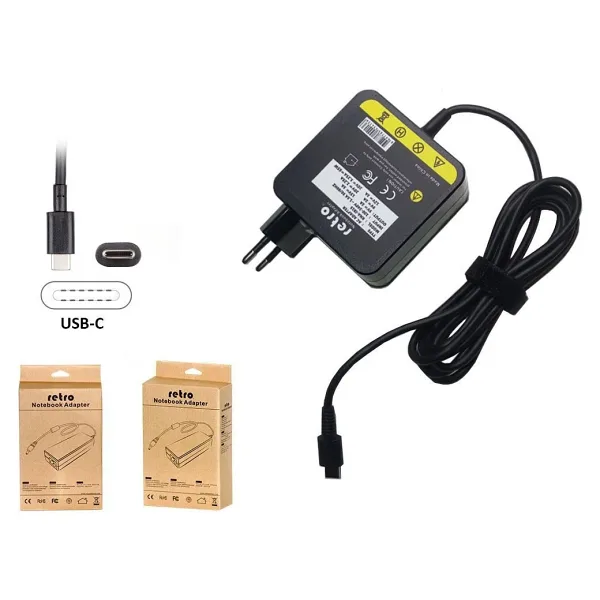 RETRO Acer, Asus, Dell, Lenovo 65W USB-C PD Adaptör RNA-IB15