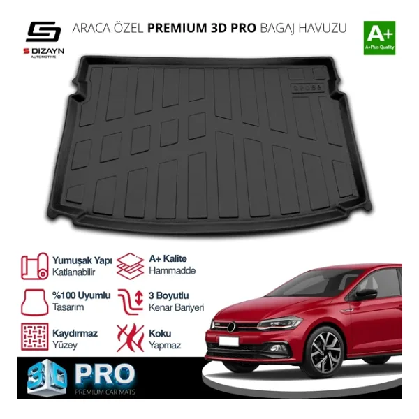 S-dizayn Vw Polo 3d Pro Bagaj Havuzu 2021 Üzeri A+ Kalite