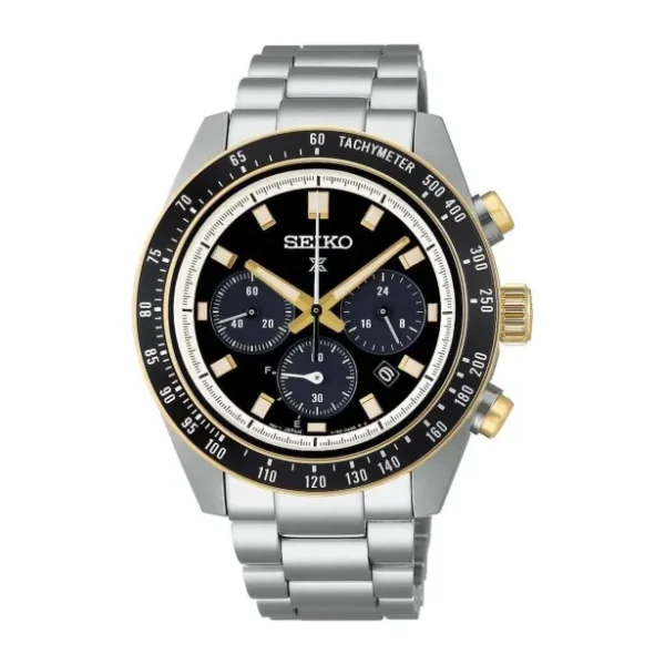 Seiko Prospex Speedtimer SSC941 Çelik Kordon Siyah-Altın Erkek Kol Saati