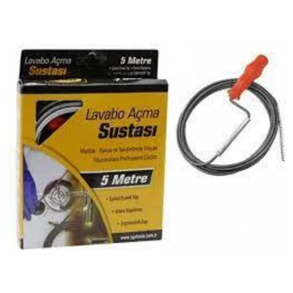 Sgs Lavabo Açma Sustası 5 Metre Kolay Kullanım Özellikli Metal Malzemeden