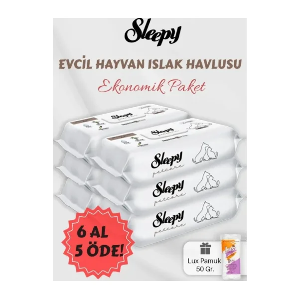 Sleepy 6 AL 5 Öde Evcil Hayvan Mendili