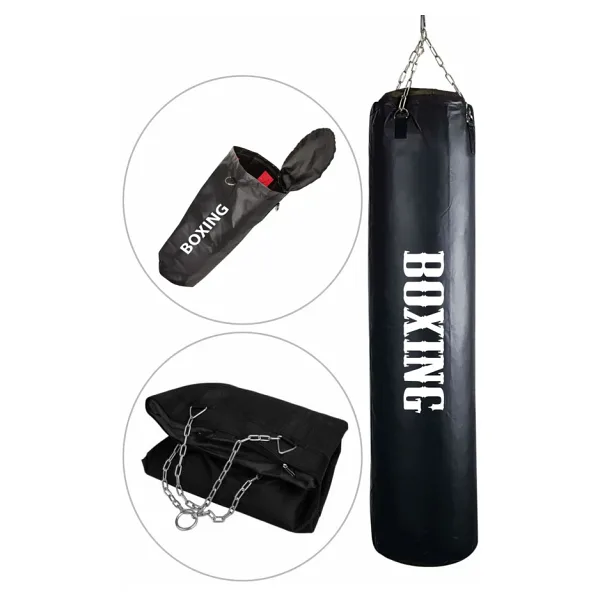 Spor Byfit Doldurulmamış Boş Boks Torbası ve Zincir Takımı - 80 Cm