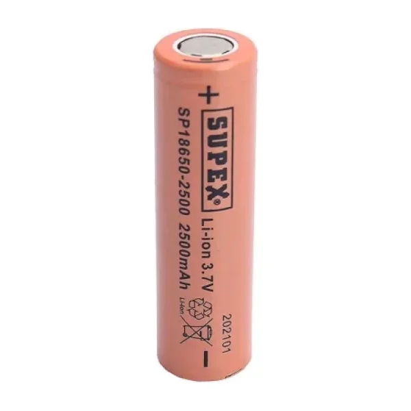 SUPEX 18650-2500 3.7V 2500 MAH DÜZ KAFA LI-ION PİL